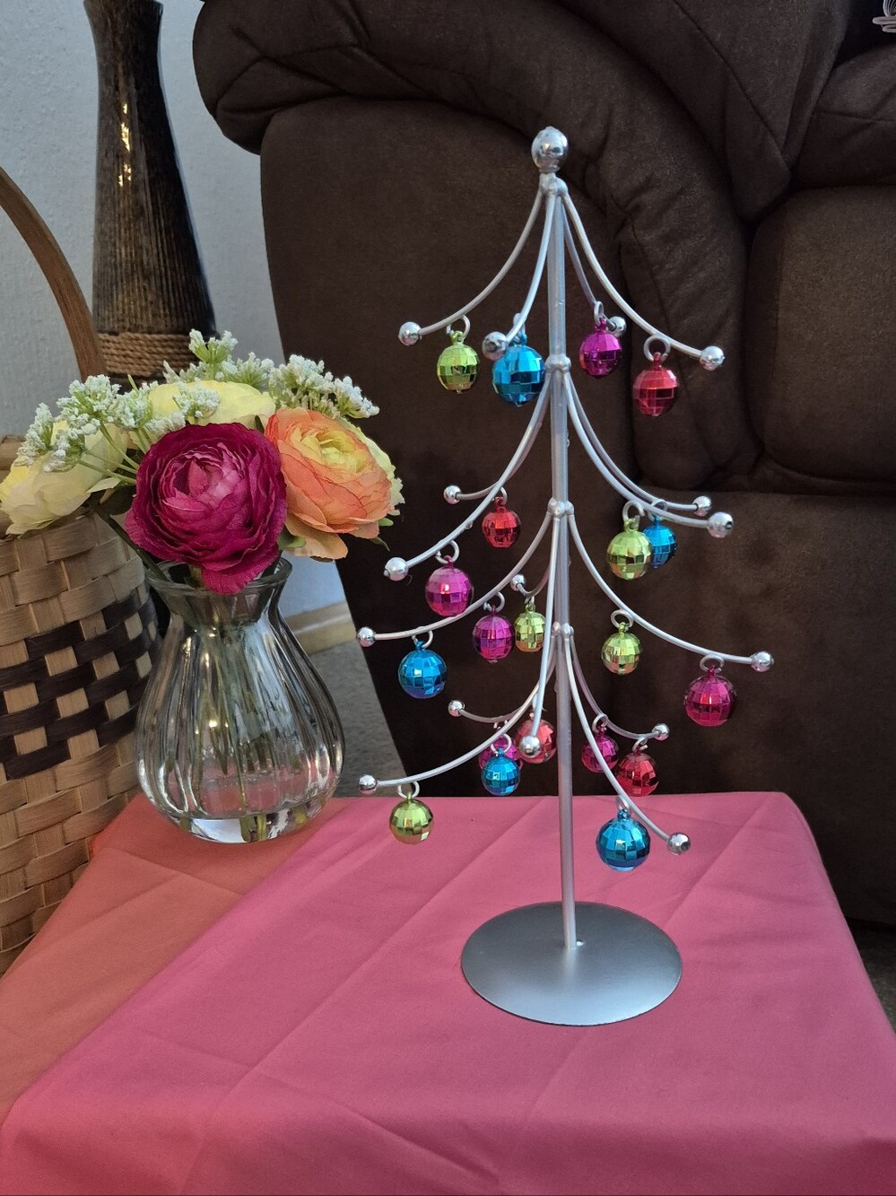 DISCO BALL  METAL CHRISTMAS TREE